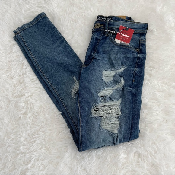 Company Eighty One Denim - Company Eighty One Woman’s Size 28/30 Distressed High Rise Skinny Jeans NWT!